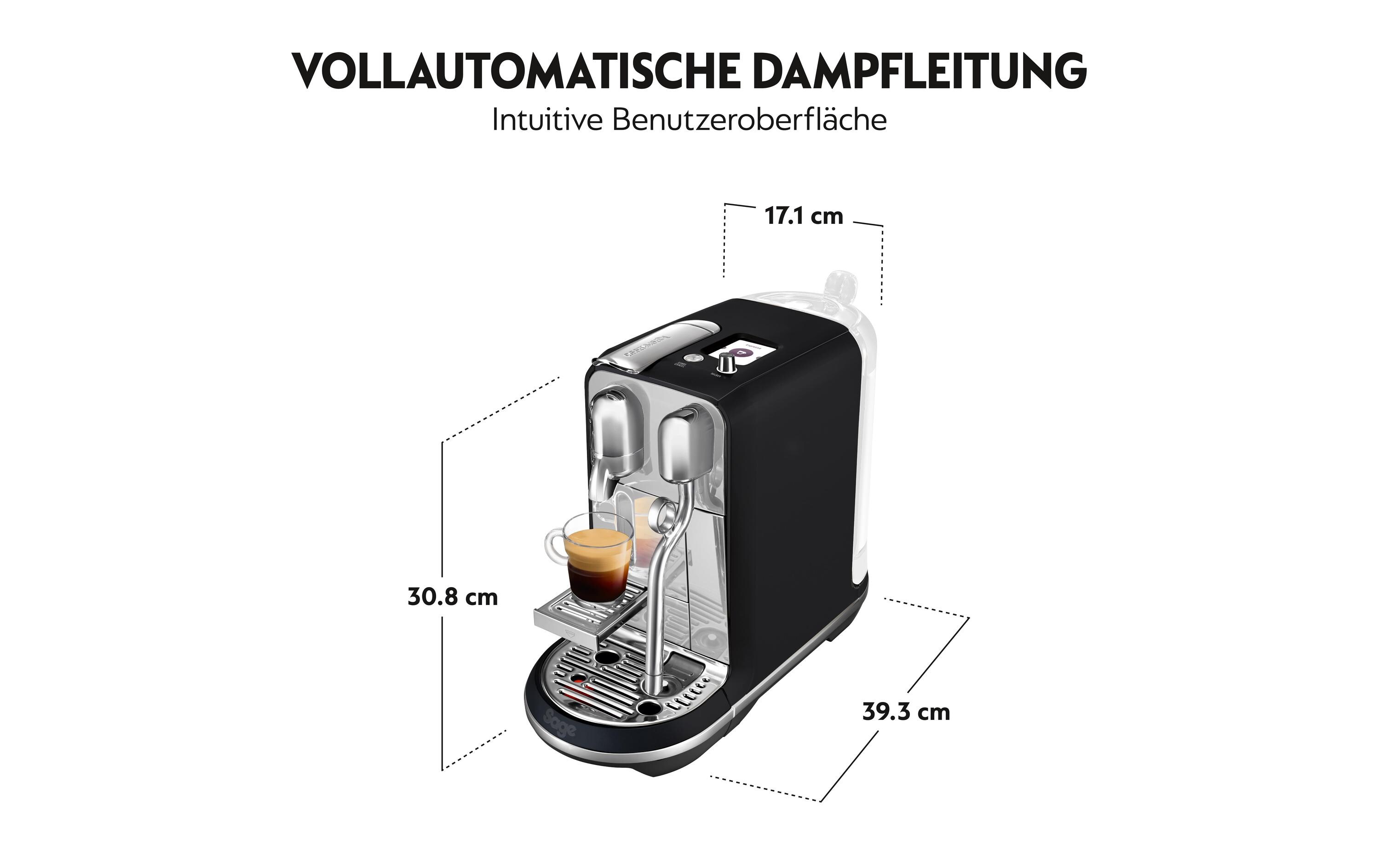 Kaffeemaschine Nespresso Creatista Plus SNE800BTR Schwarz<br>Kapselmaschine der Original Line für Kaffeespezialitäten in Barista-Qualität