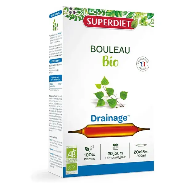 Superdiet Bétula Orgânica 20 ampolas