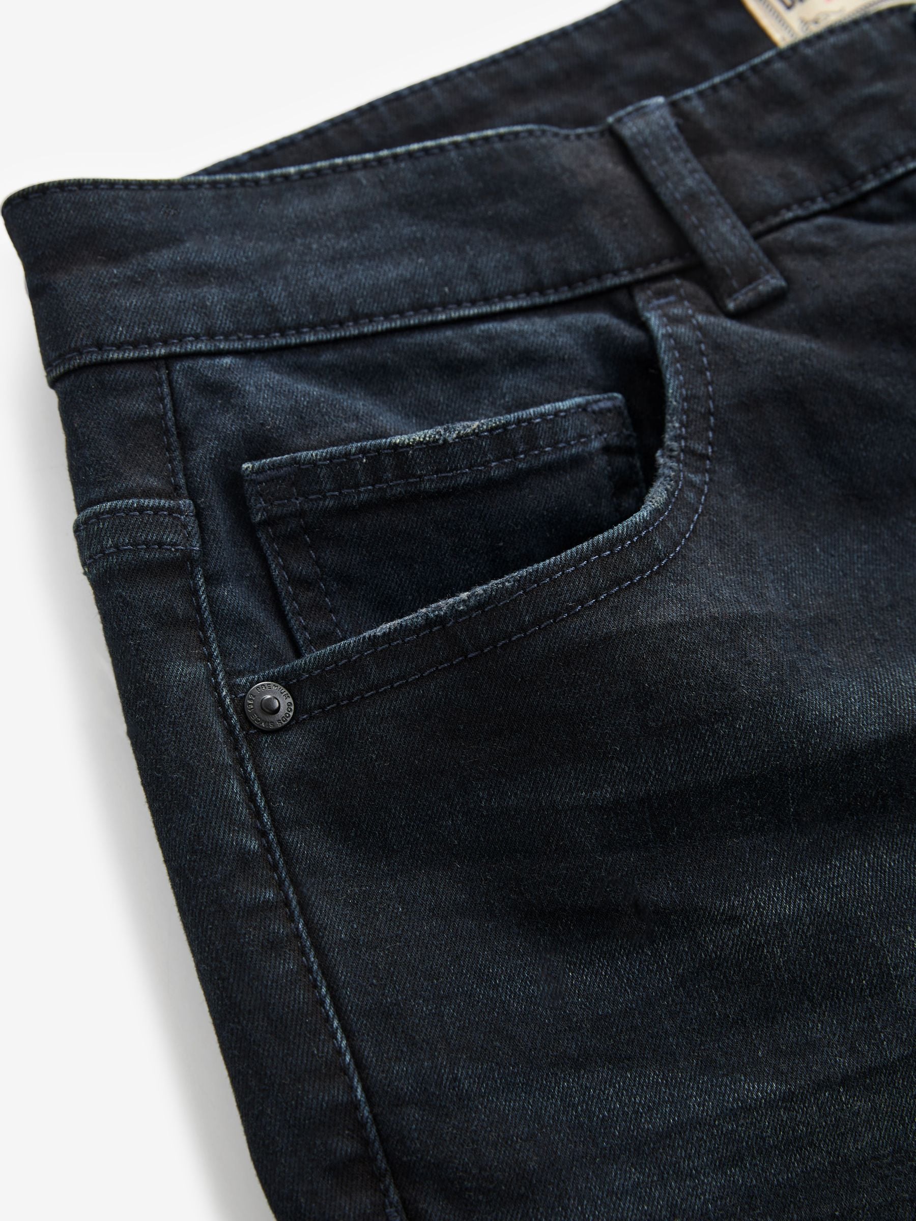 Blauw-zwart - Rechte, klassieke jeans met stretch