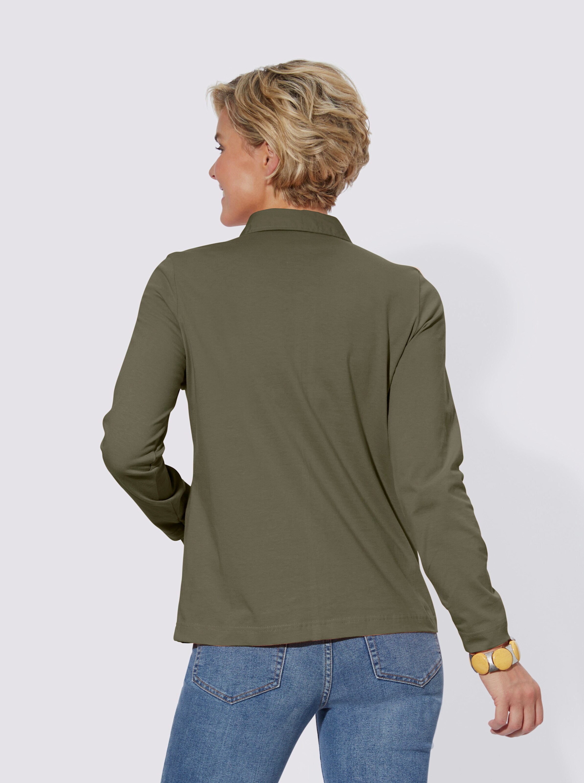 Langarm-Poloshirt
