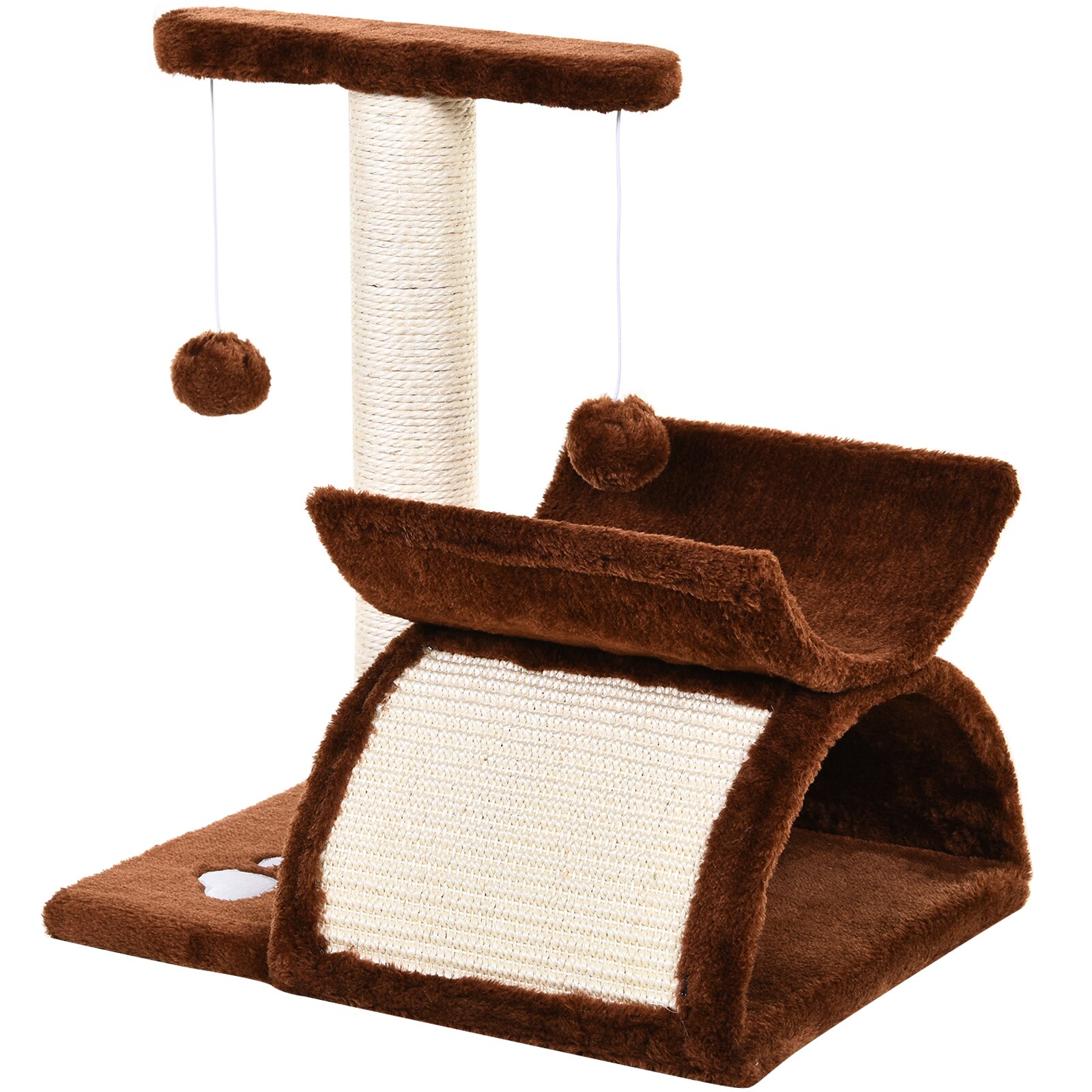 PawHut Katzenkratzbaum mit Ball 40 x 30 x 43 cm (LxBxH)