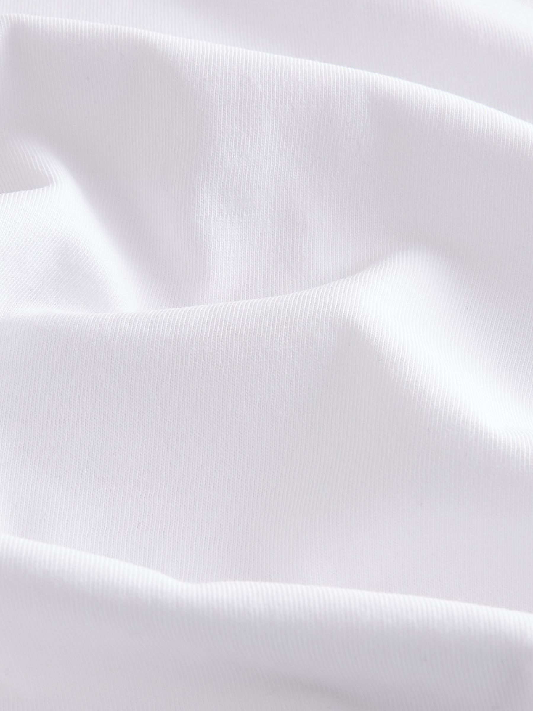 Wit - Verpakking van 10 slim-fit 100% katoenen T-shirts met V-hals en laagjes