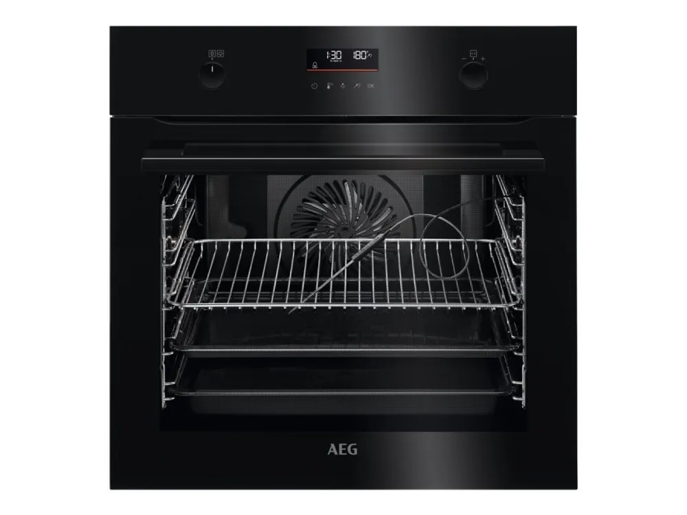 AEG 6000 SteamBake BPK556260B - Ovn - med dampfunktion - til indbygning - niche - bredde: 56 cm - dybde: 55 cm - højde: 59 cm - med selv-rengøring - Klasse A  - sort