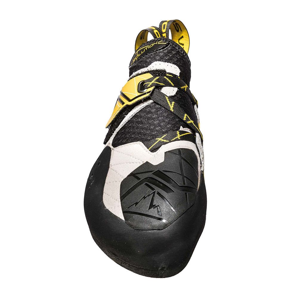 La Sportiva SOLUTION - Chaussons escalade Homme white/yellow