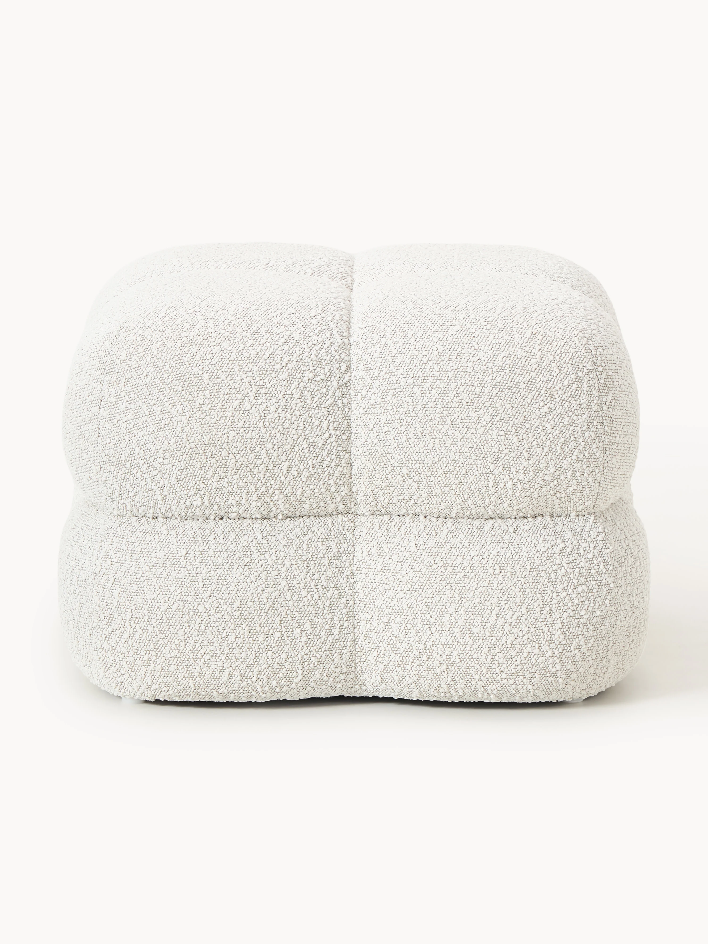 Bouclé beklede poef Ellie