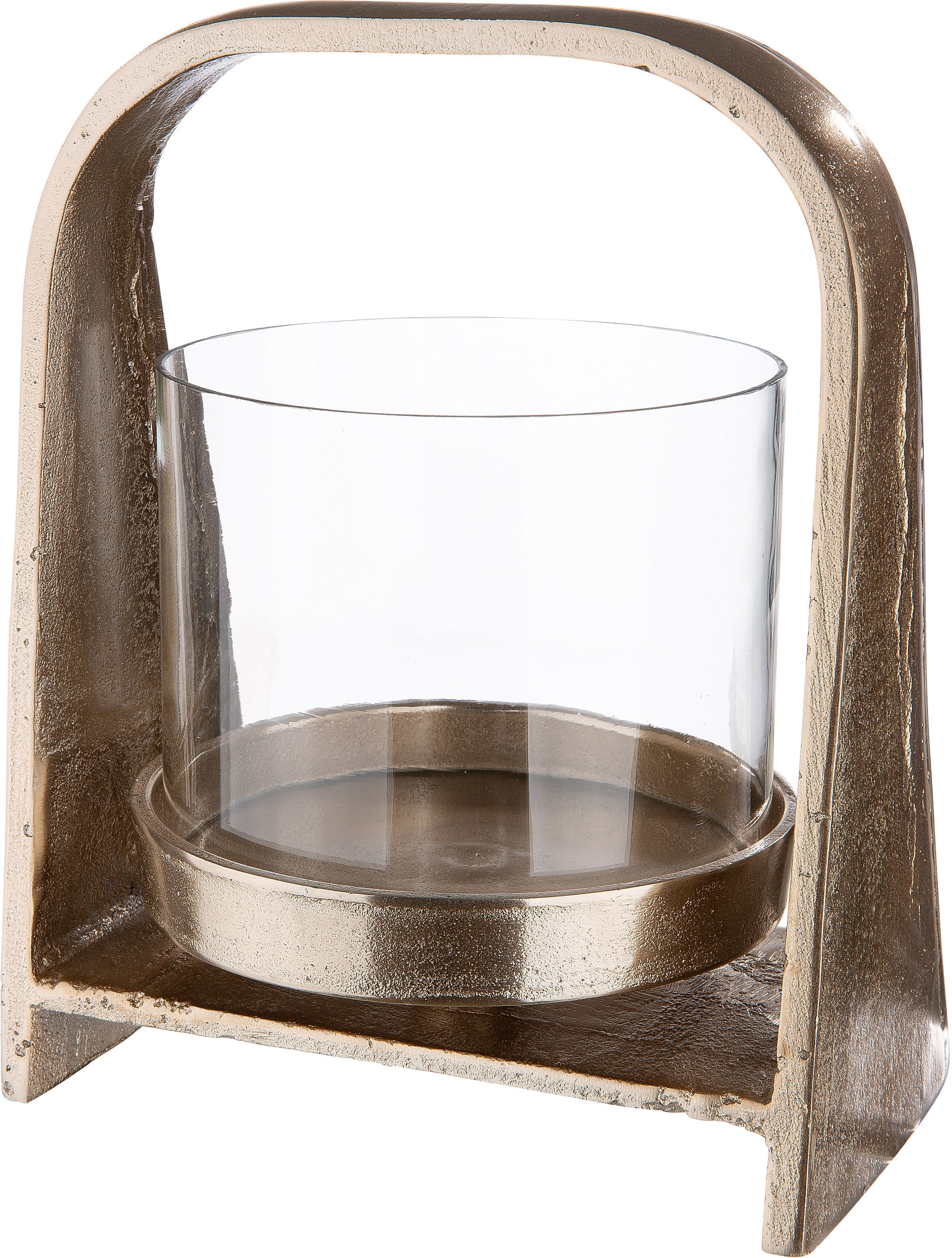 Casablanca by Gilde Windlicht »Nostro, Weihnachtsdeko« aus Aluminium, inklusive Glaseinsatz