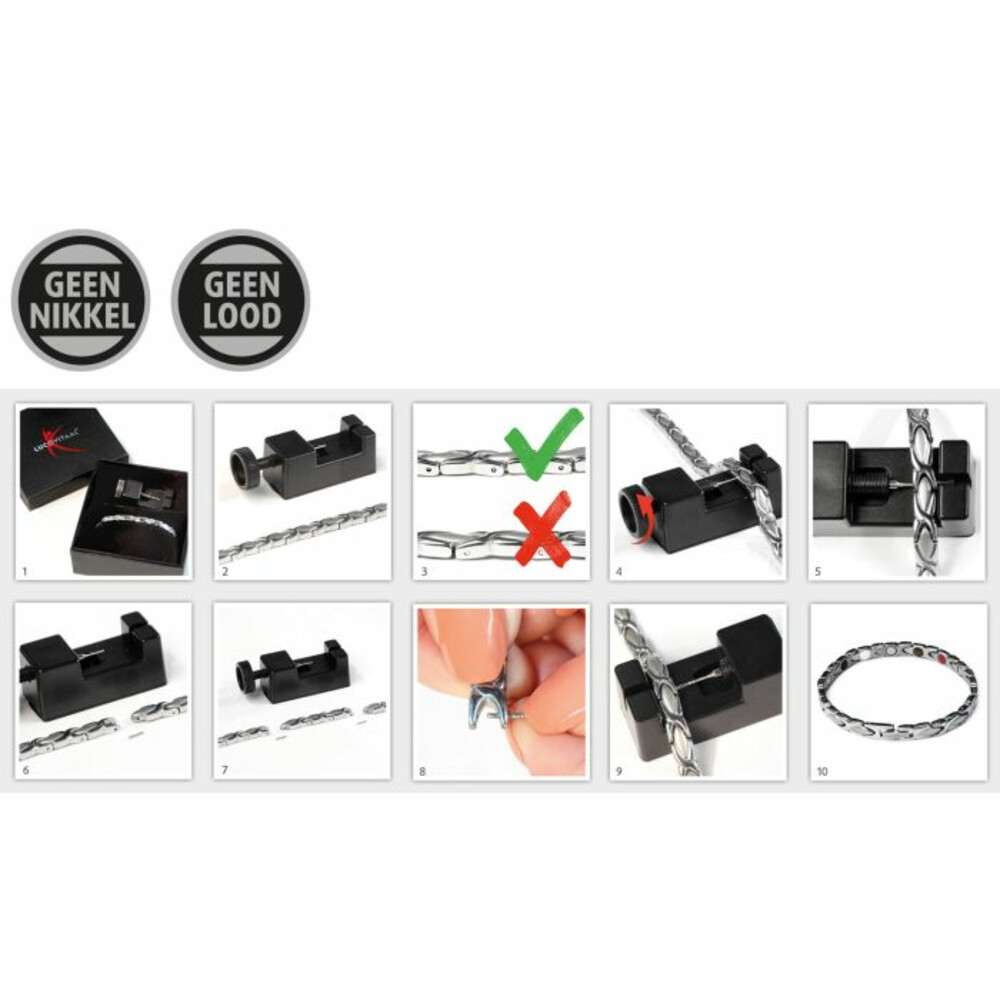 Lucovitaal Yinmagnetic Magneet Armband Zilver