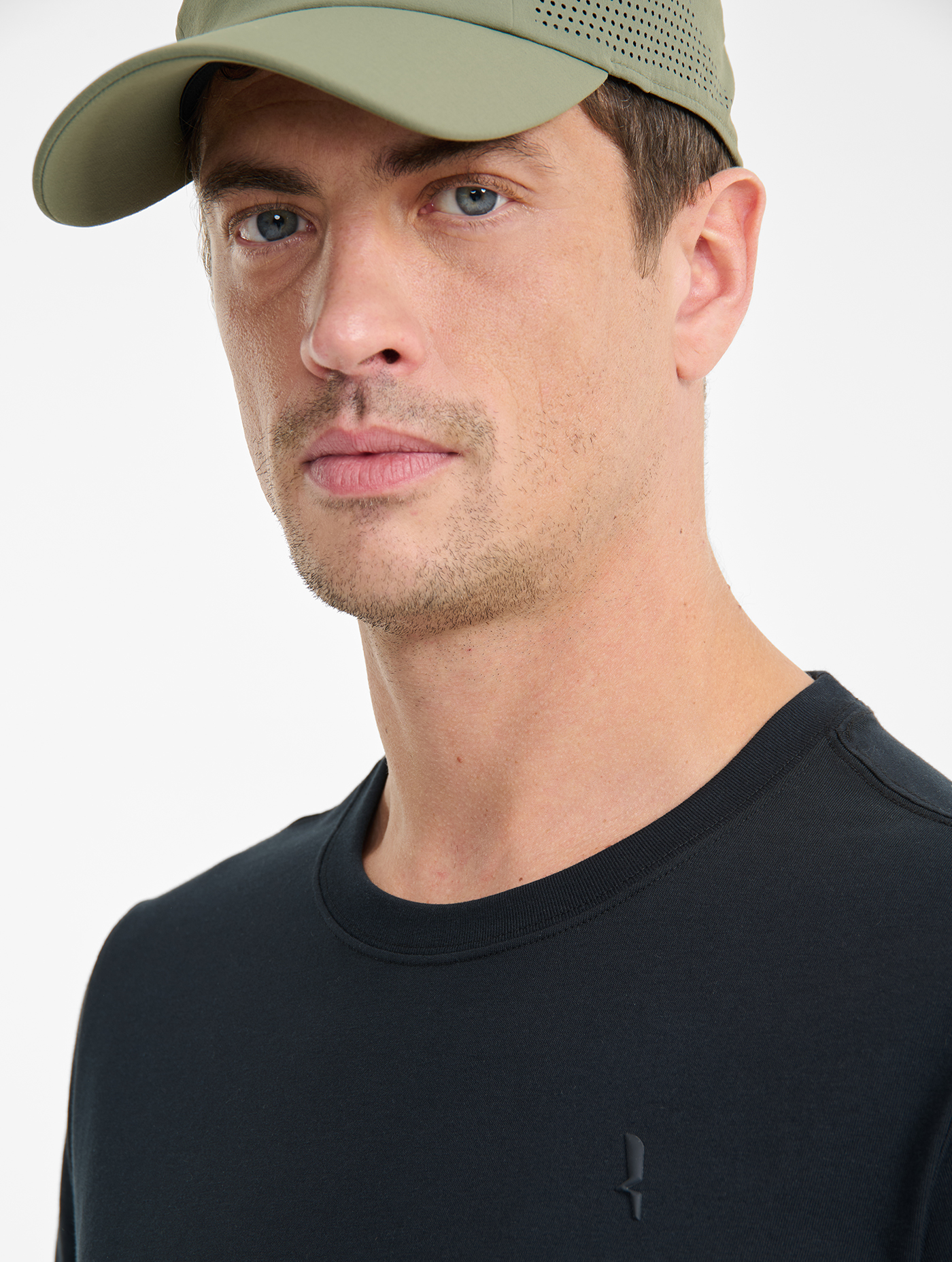 T-shirt col rond antibactérien et DRY FAST TEXTILE® NOIR