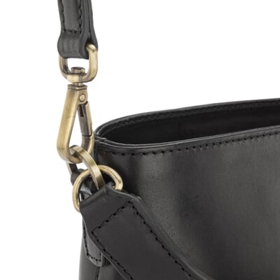 Damen Schultertasche midi, Schwarz