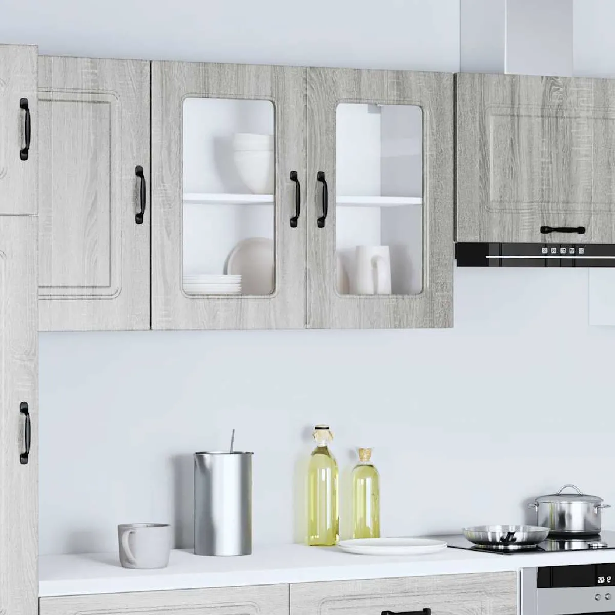 vidaXL Armoire murale cuisine Kalmar Sonoma Gris