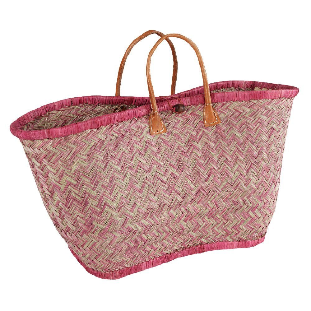 Panier de plage en fibre naturelle