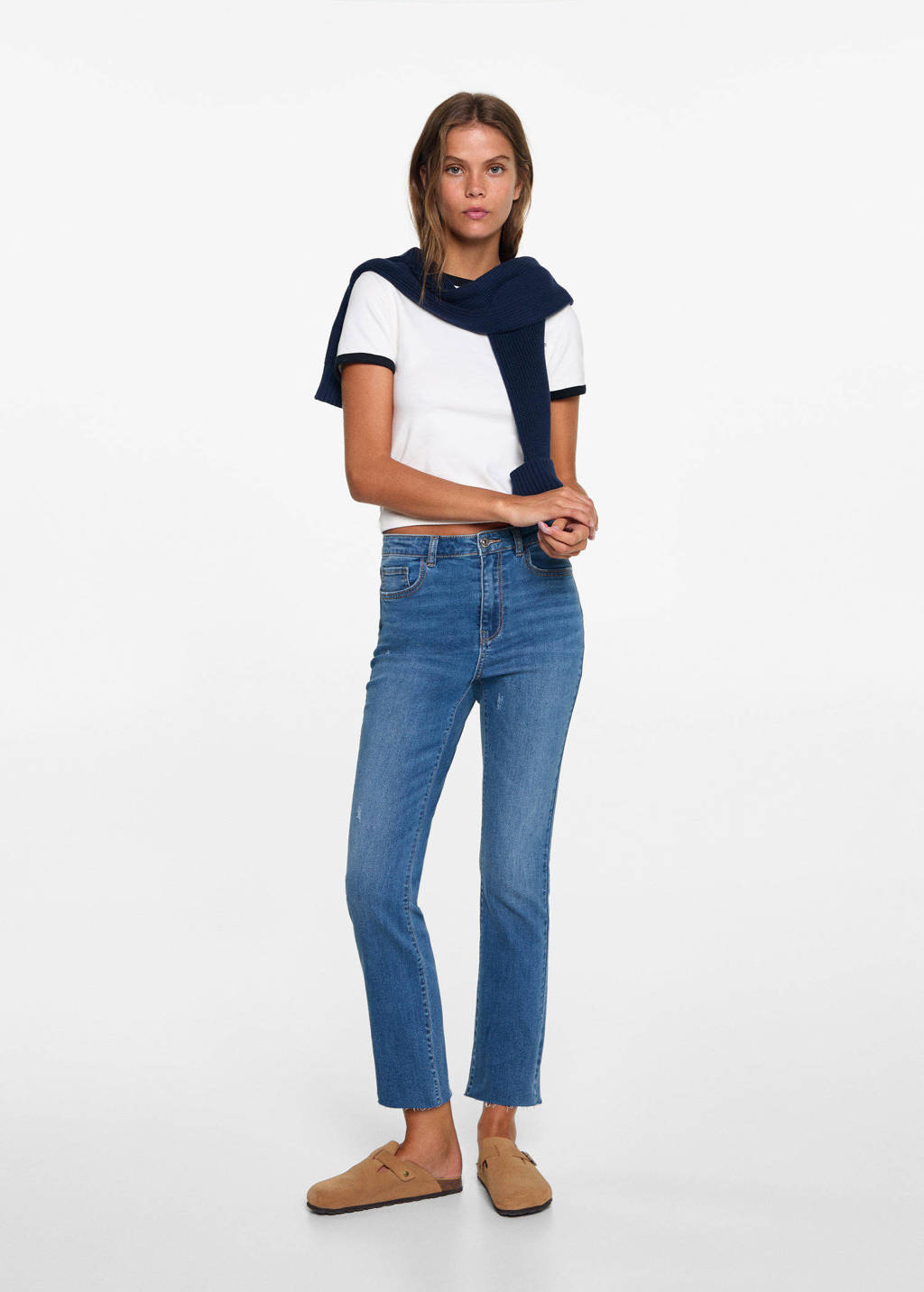MANGO TEEN regular fit jeans changeant blauw