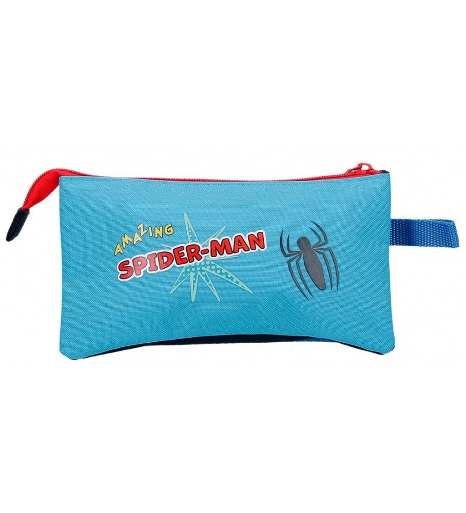 Estojo para lápis Joumma Bags Homem-Aranha - Incrível! Três compartimentos - Azul