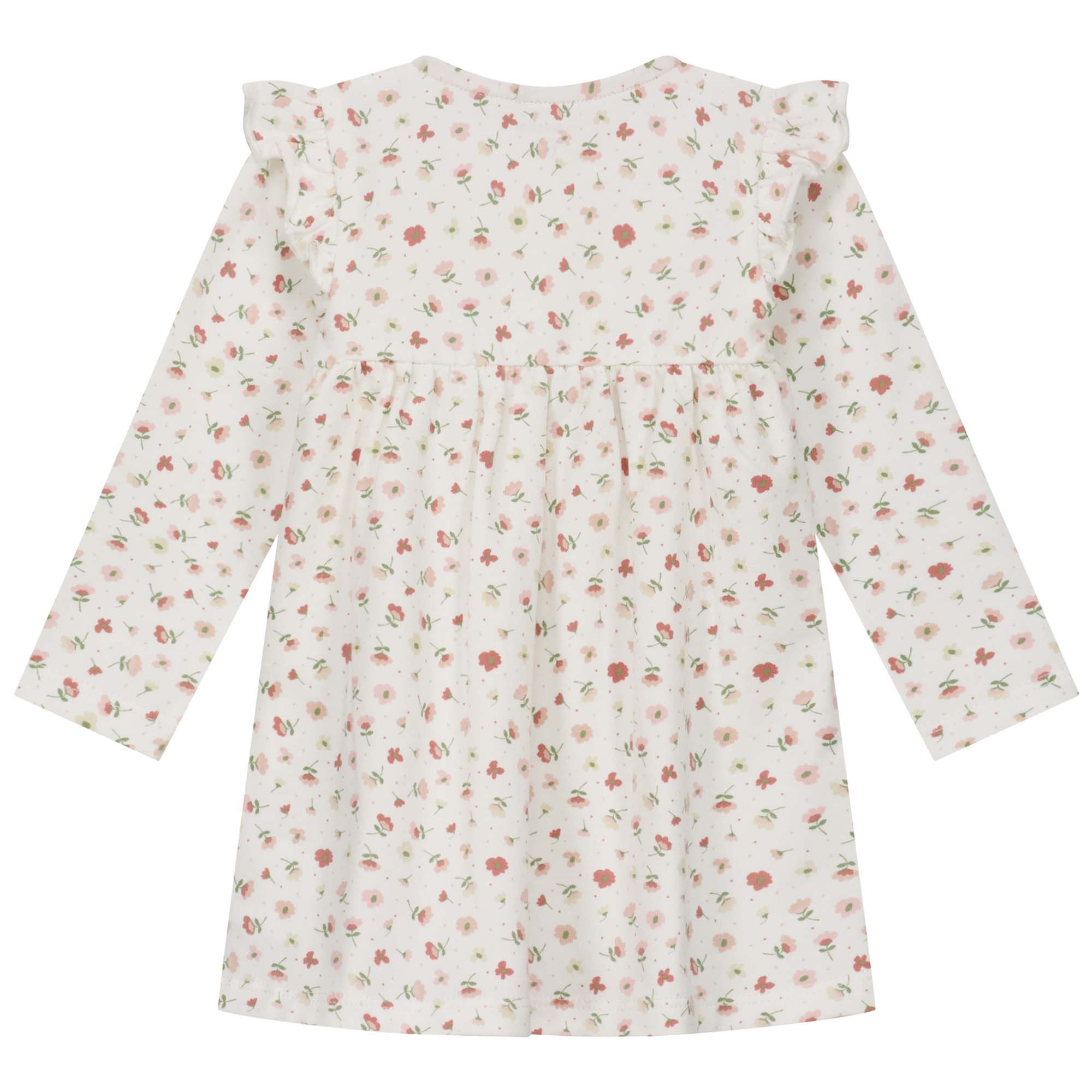 Prénatal newborn jurk lange mouwen bloemen roze