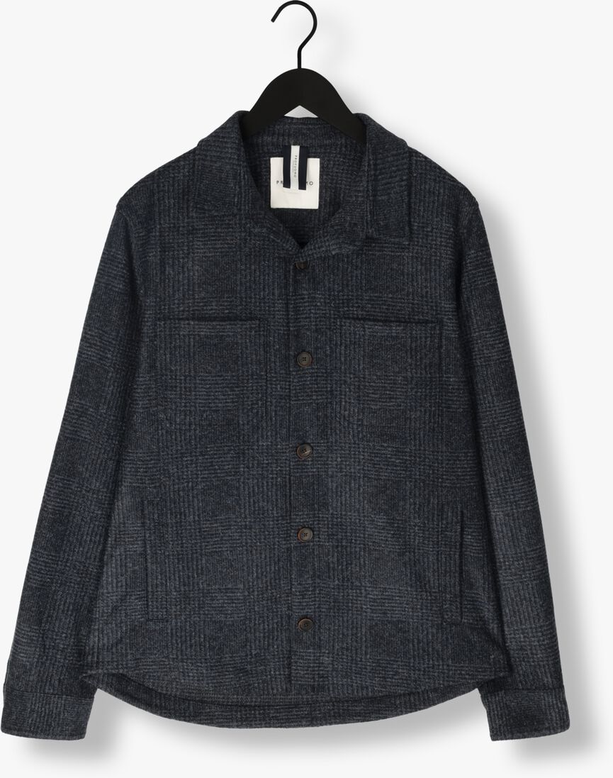 PROFUOMO donkerblauwe profuomo overshirt overshirt knit check