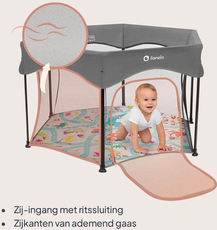 Lionelo - Roel Plus - Babybox - Opvouwbaar - Inclusief Draagtas - Veilig & Praktisch
