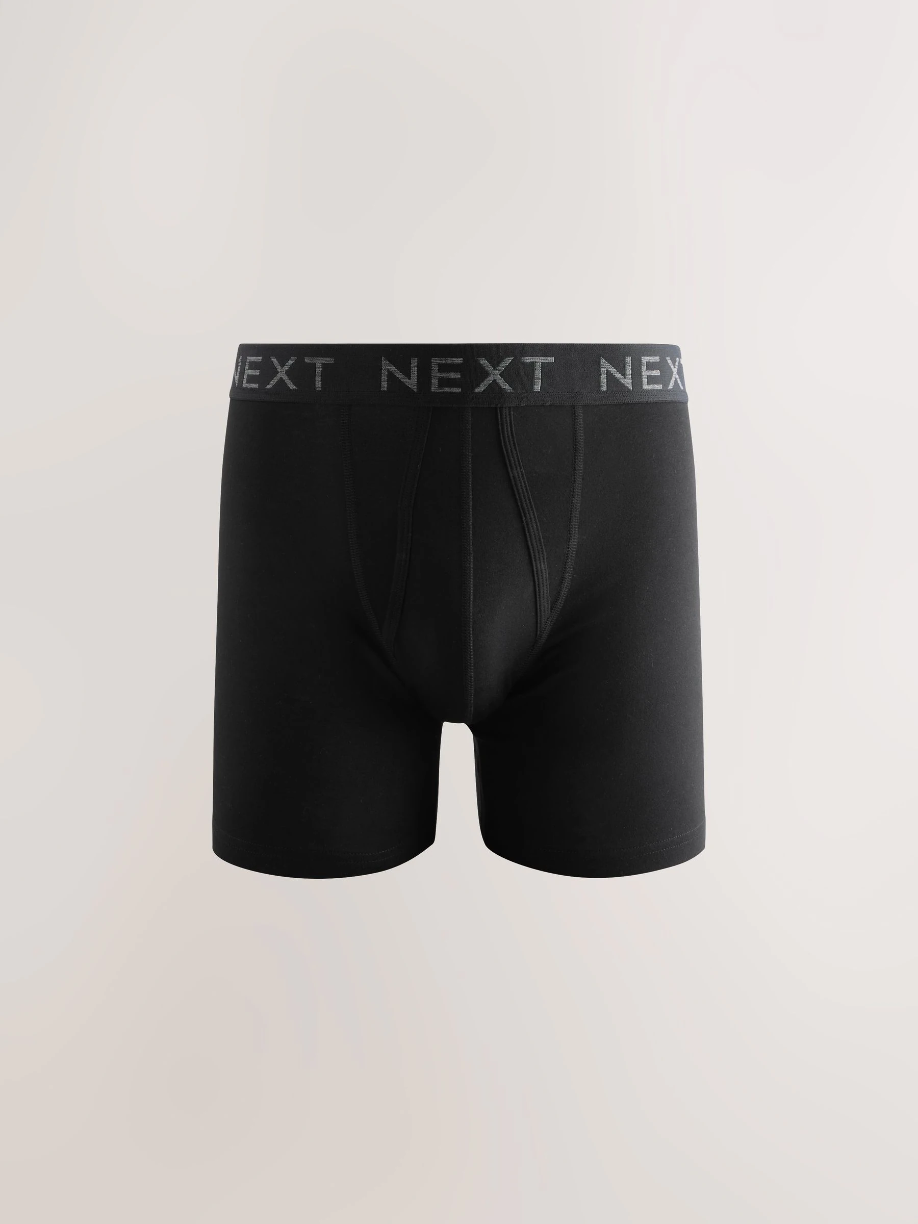 Zwart - Verpakking van 5 - Sportboxershorts met A-voorkant en langere pijpen