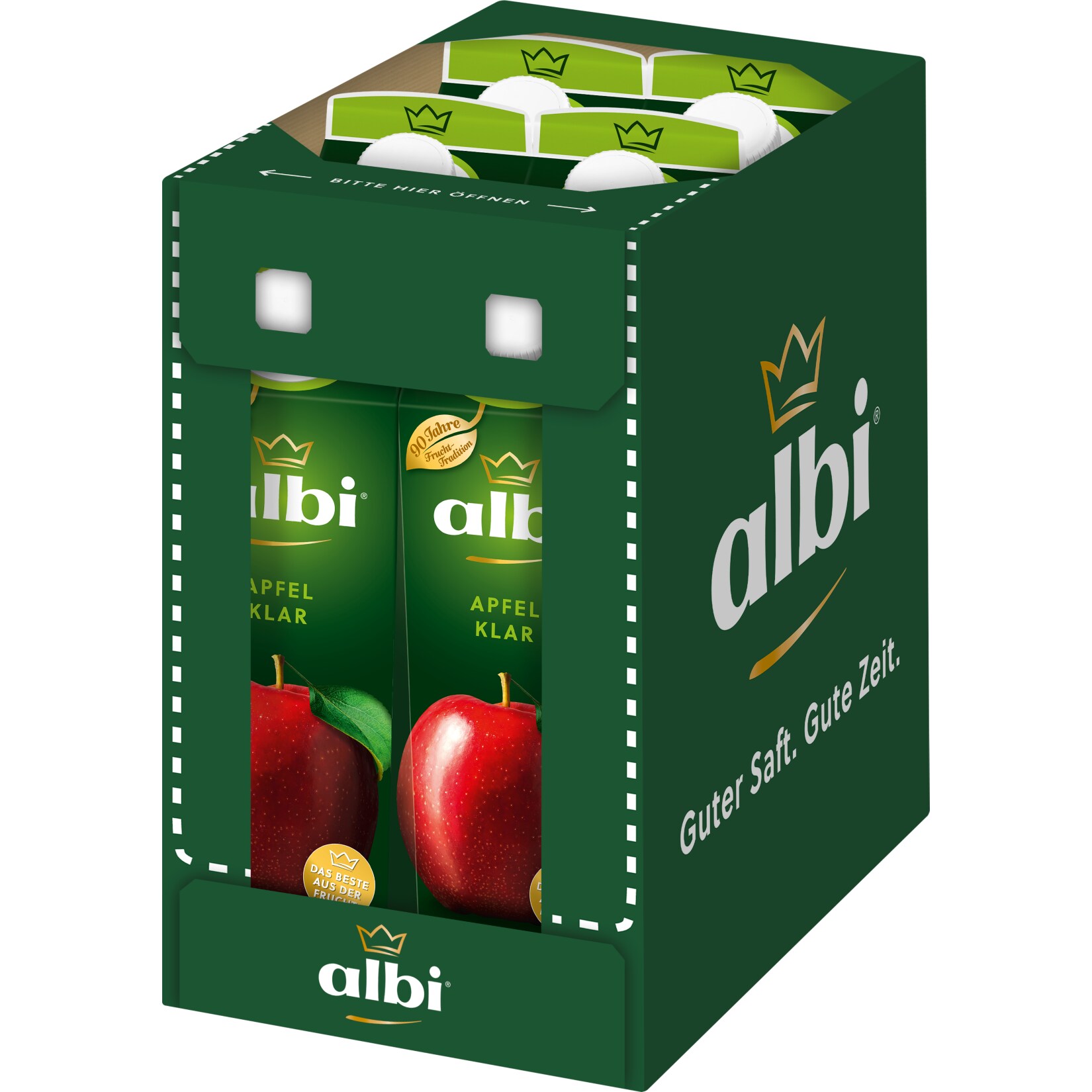 albi Apfelsaft klar 1 Liter, 6er Pack