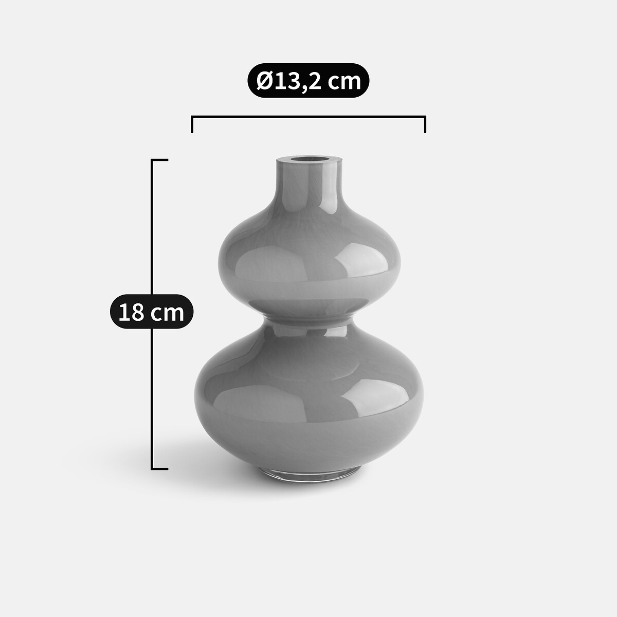 LA REDOUTE INTERIEURS<br>Vaso de vidro Alt.18 cm Olia