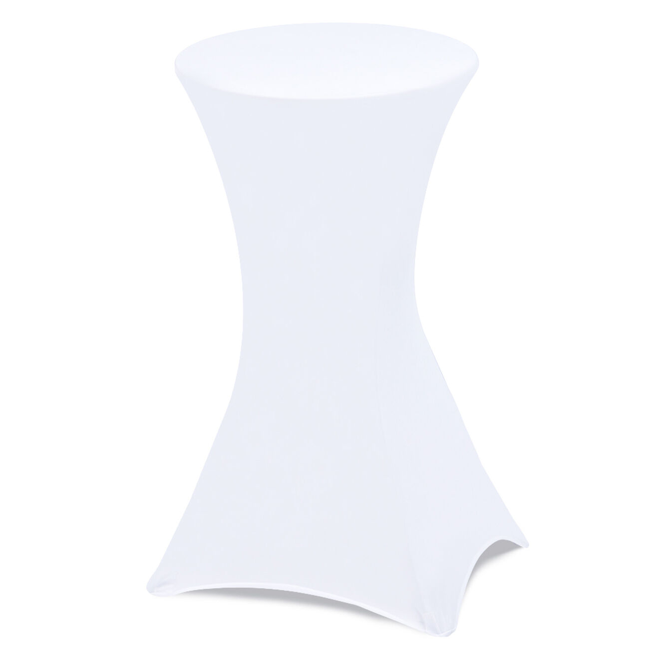 Inkazen 2 Tables hautes de réception pliantes + housses blanches  gris/blanc - 60x60x105 cm