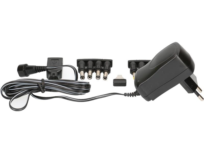 Max Hauri Steckernetzteil Universal 10 W, 3 - 12 V, 600 mA Universal-Steckernetzgerät mit 9 verschiedenen Anschlusssteckern