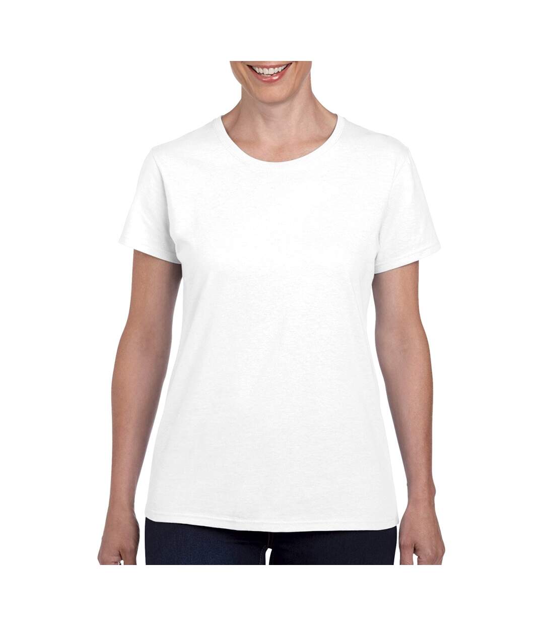 Gildan - T-shirt à manches courtes coupe féminine - Femme (Blanc) - UTBC2665