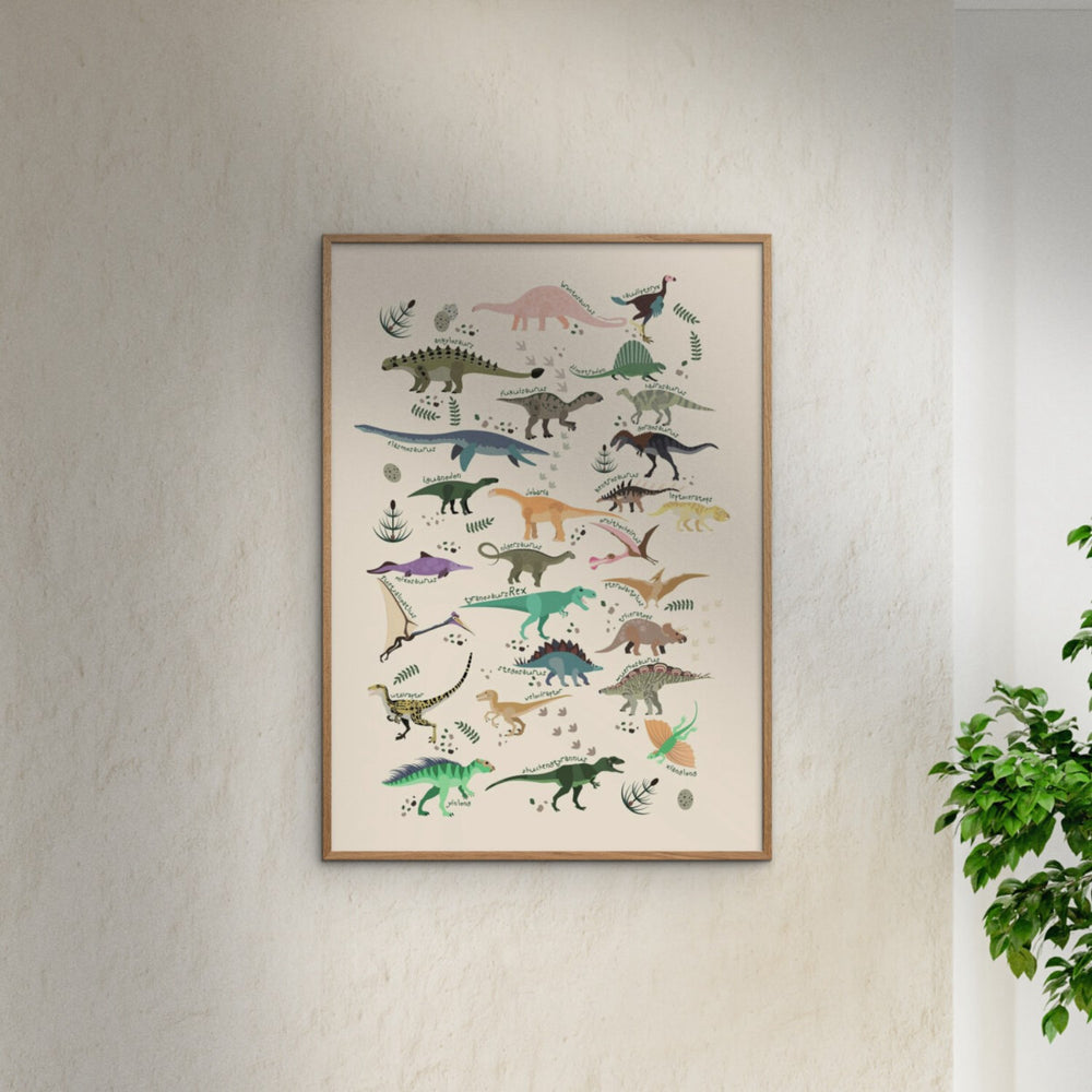Køb Poster & Frame Citatplakat - Dinosaurer Ll – Børneplakat