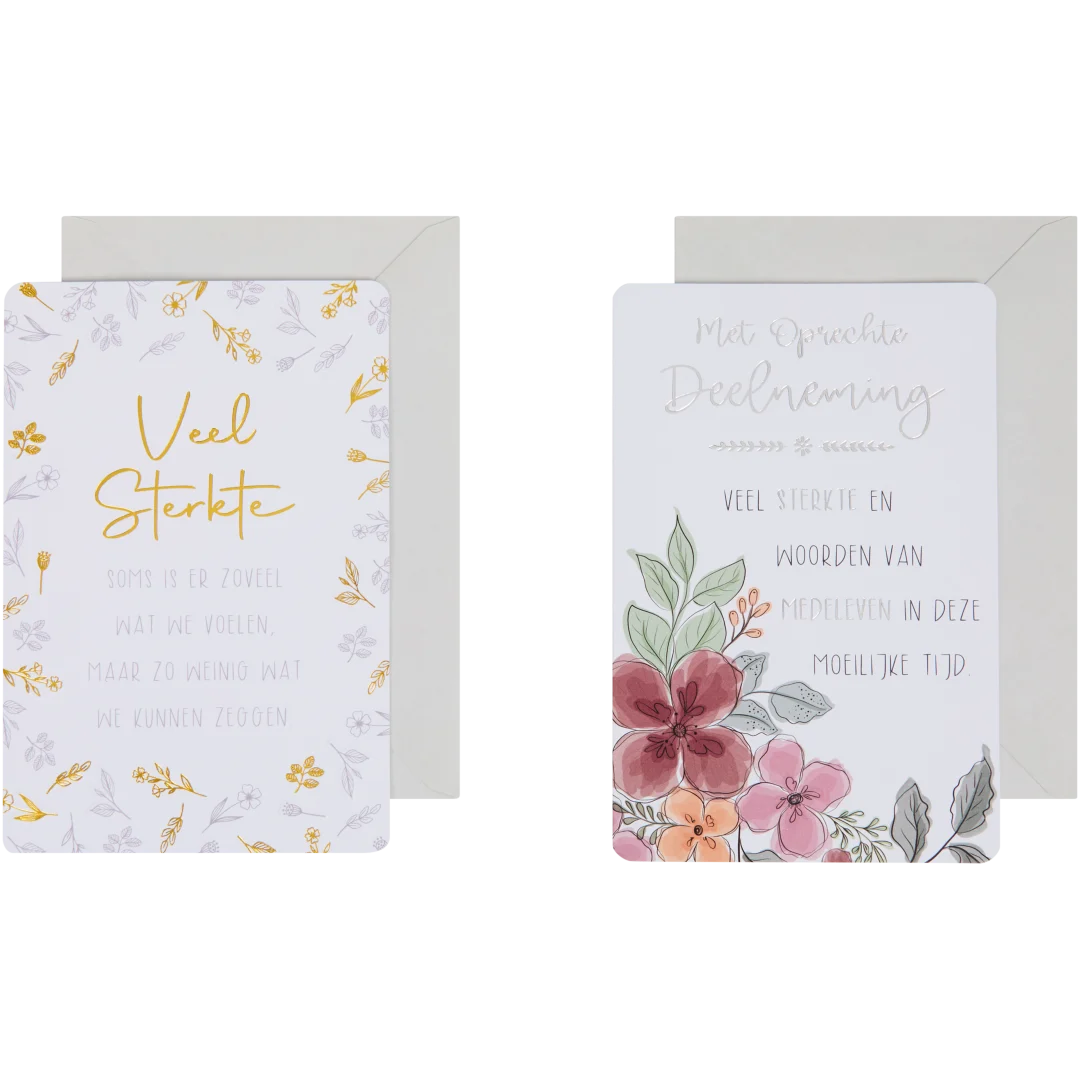 Condoleancekaarten 2 stuks | diverse varianten
