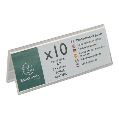 Exacompta - 10 Porte-noms double face - pour 105 x 40 mm