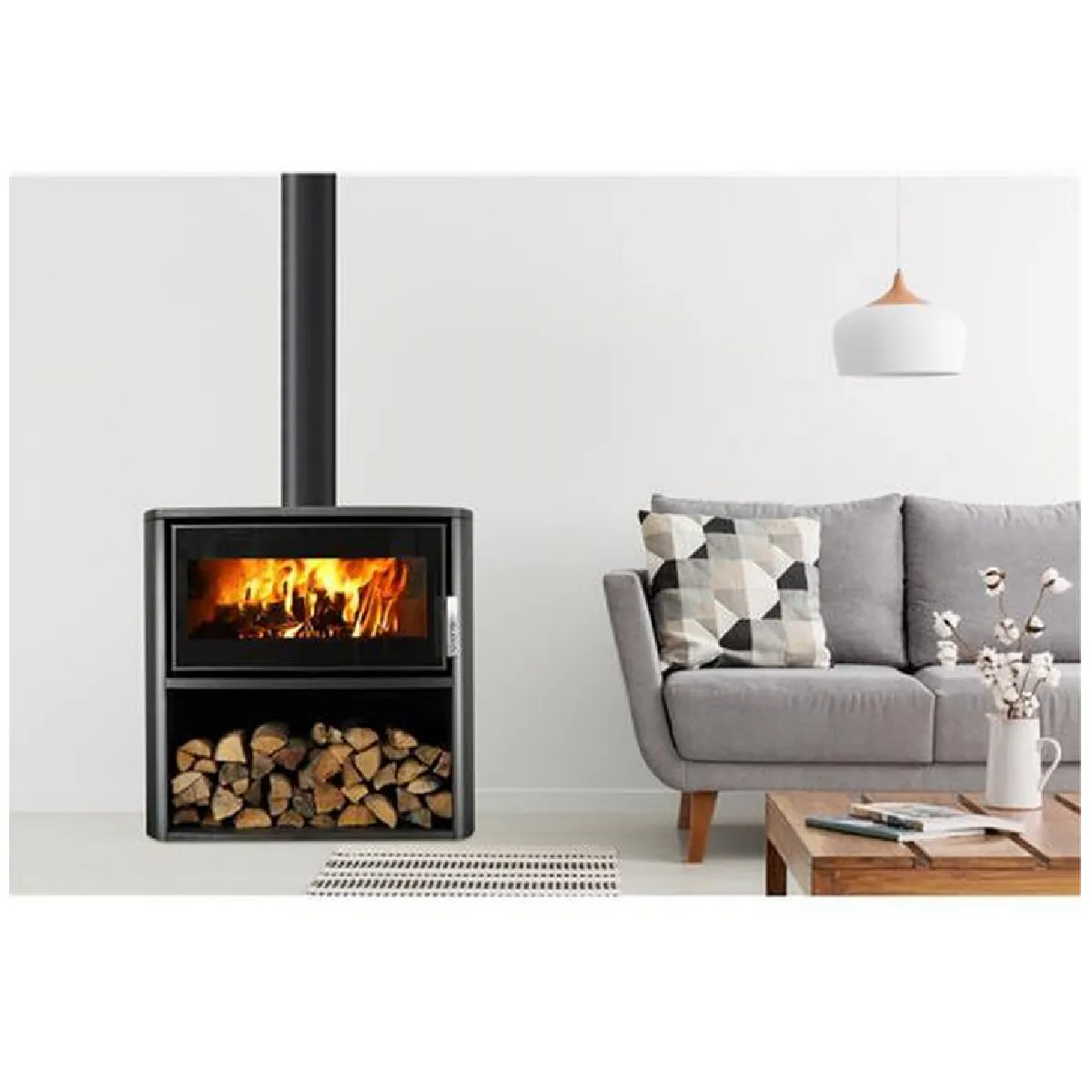 Poêle à bois 7.7kw noir - fr9010570b - SUPRA