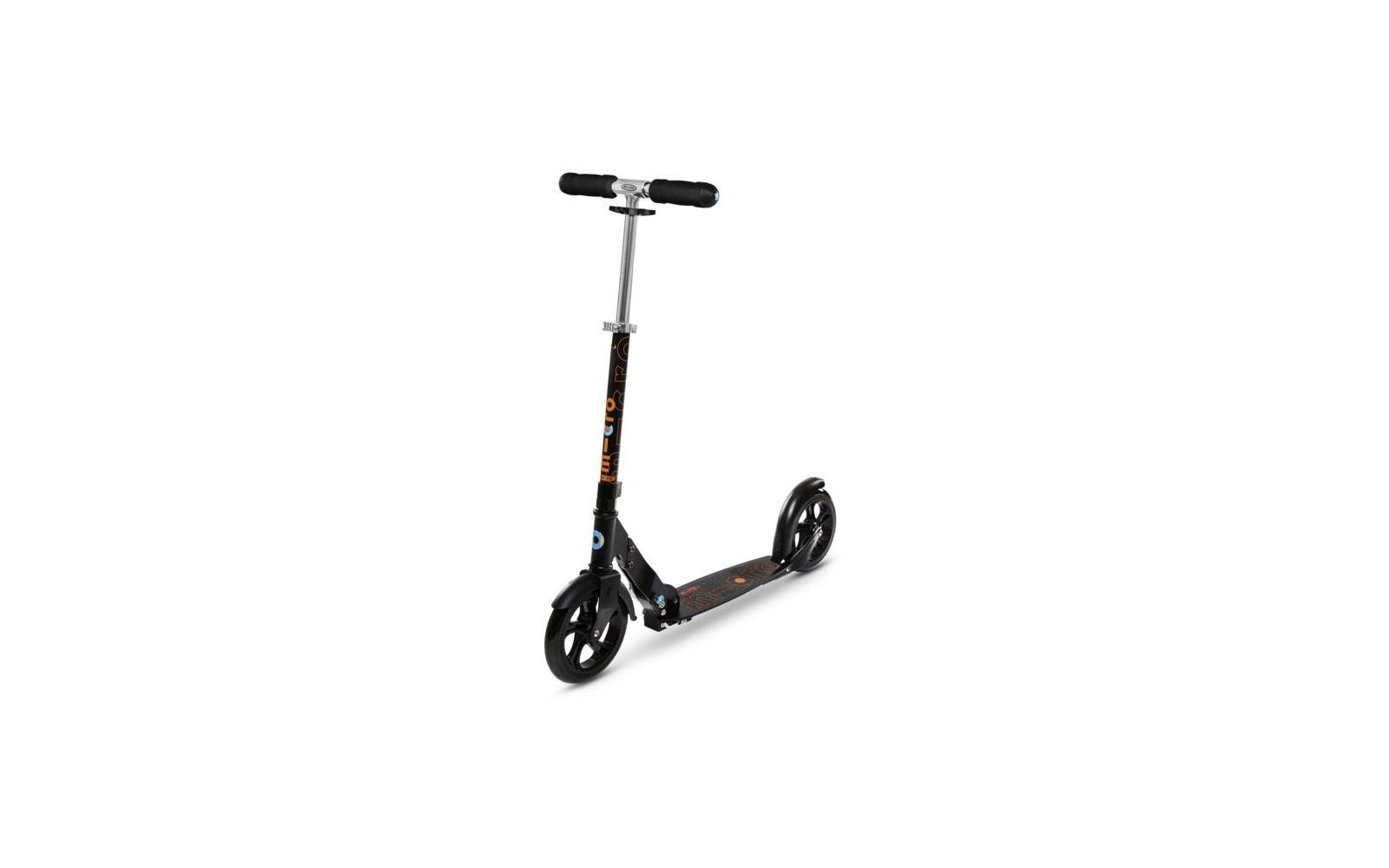 Micro Black/White klappbarer Scooter Schwarz