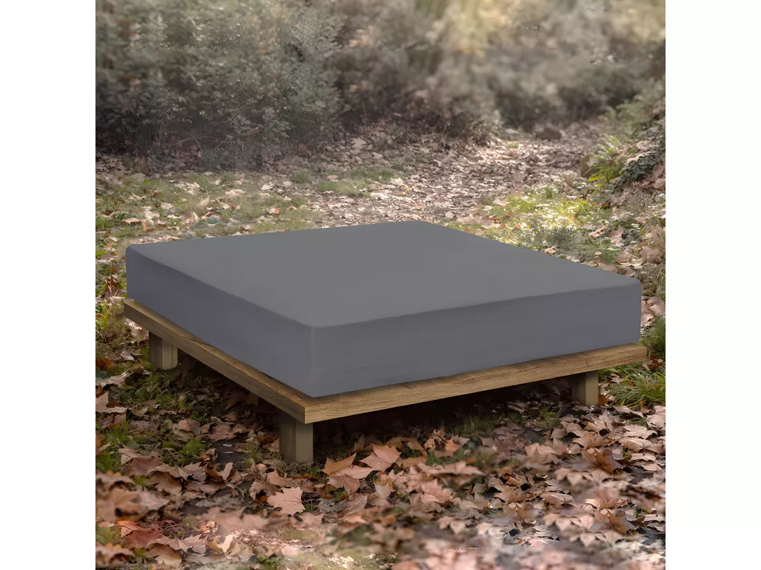 BELLECOUR LITERIE | Alèse B-SENSIBLE Gris anthracite 180x200 cm | Impermeable & Anti-acariens