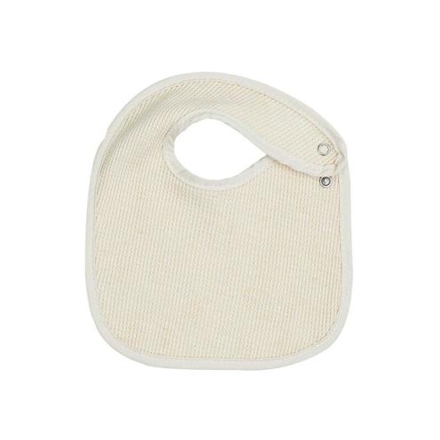 Lot de 6 bavoirs de naissance nid d'abeille - Beige/chocolat - TROIS KILOS SEPT