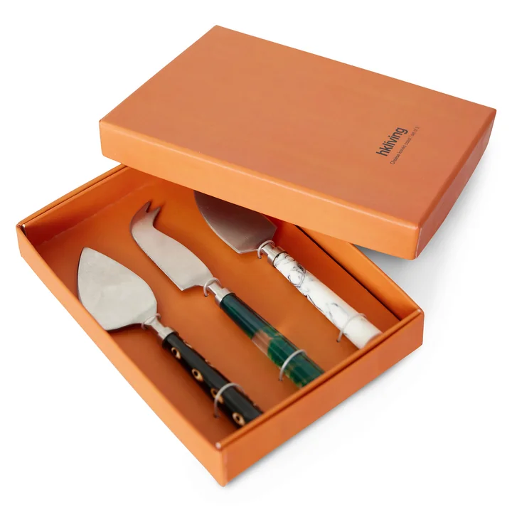 HKliving - Käsemesser-Set, coast (3er-Set)