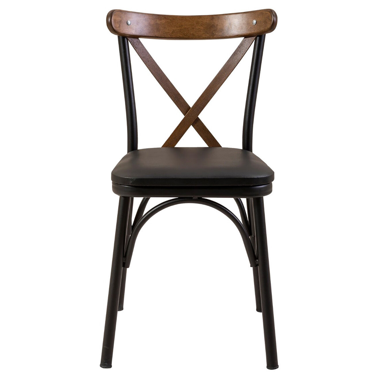 Homitis Table extensible + 2 Chaises Oliver noir/noyer