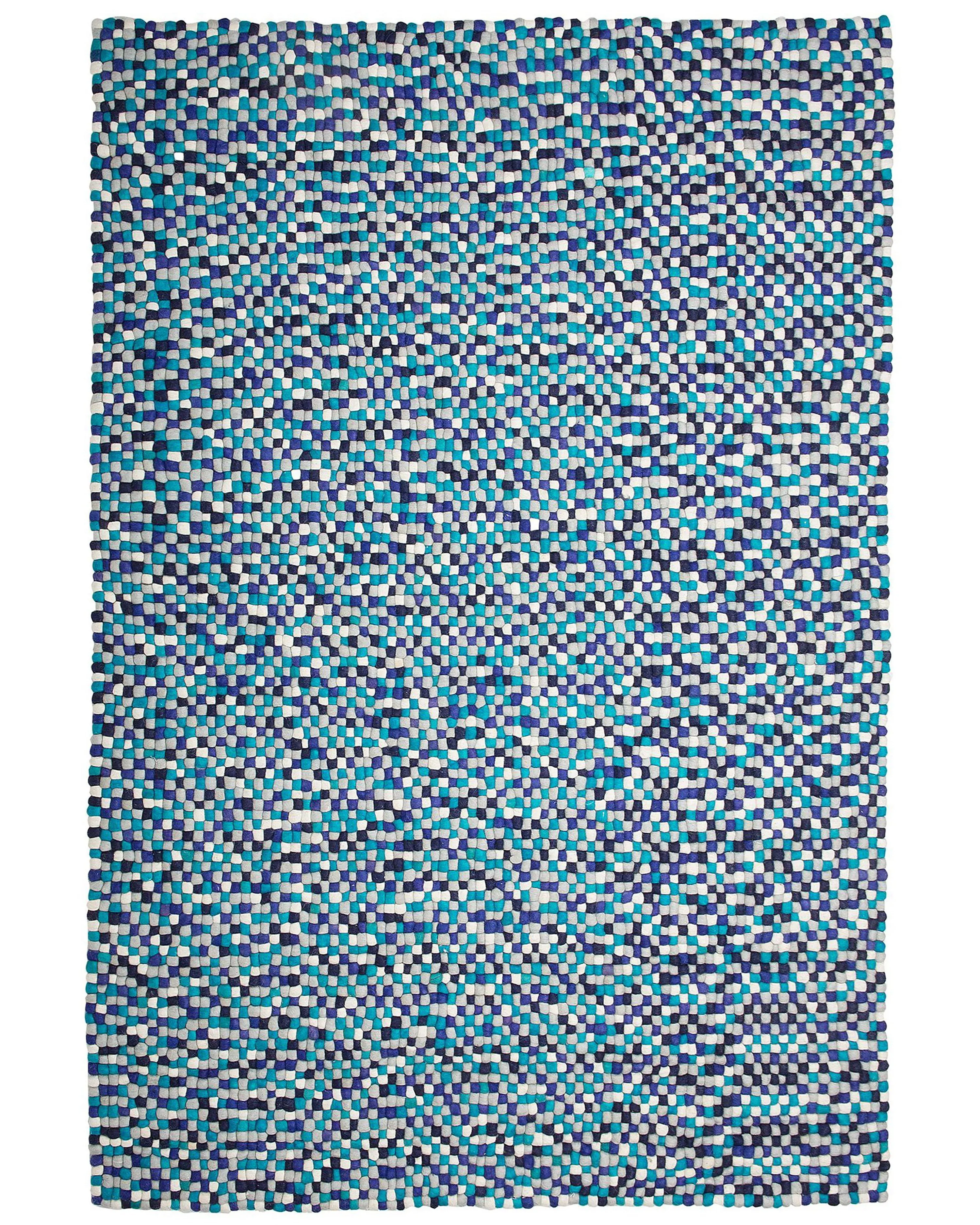 Vloerkleed AMDO Marineblauw 160 x 230 cm Wol