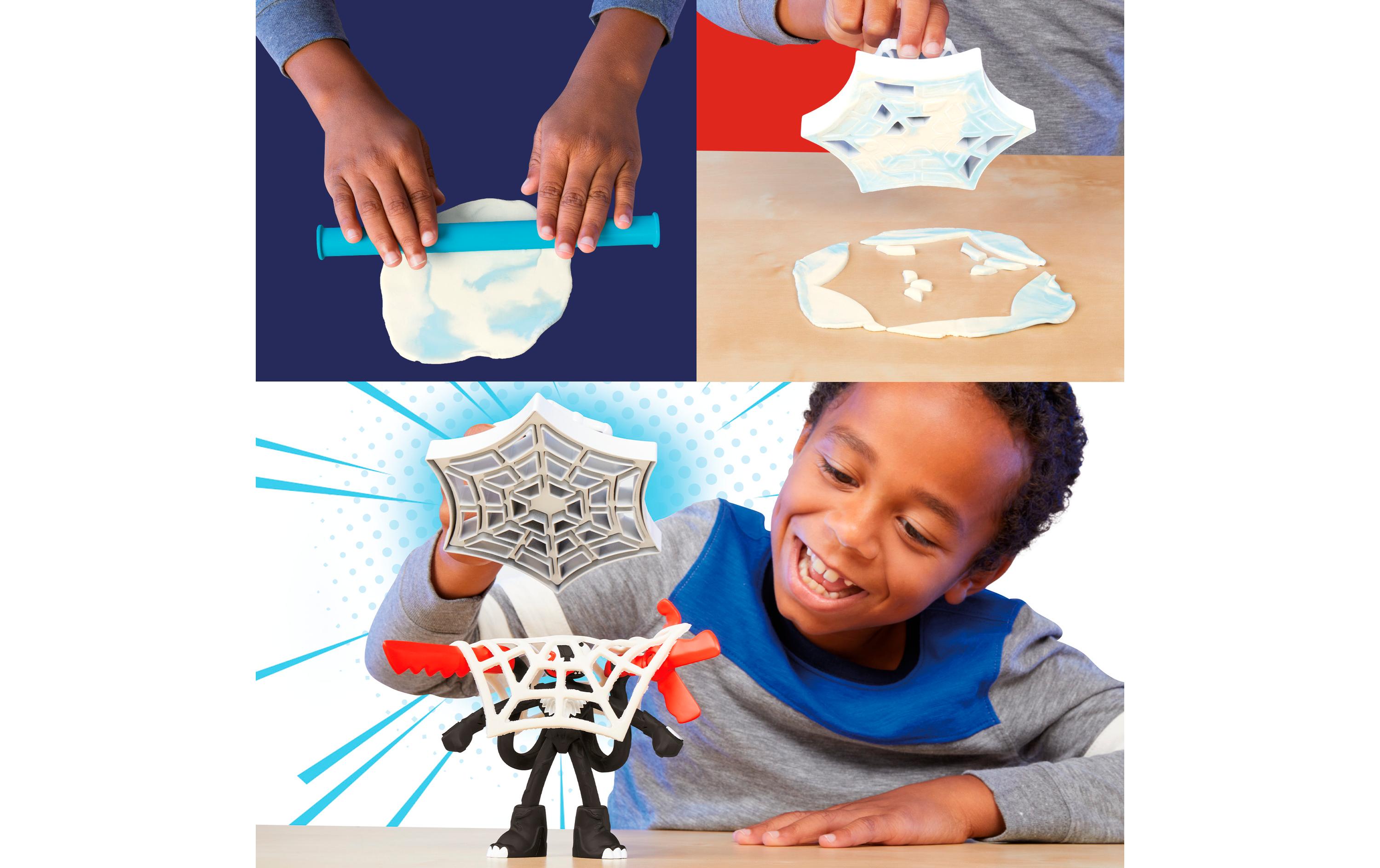 Knetspielzeug Marvel Spider-Man: Netz-Action KnetsetSpielset mit Actionfiguren, Knete und Accessoires