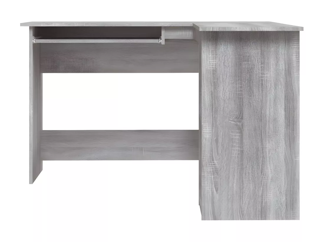 Bureau d'angle sonoma gris 120x140x75 cm bois d'ingénierie