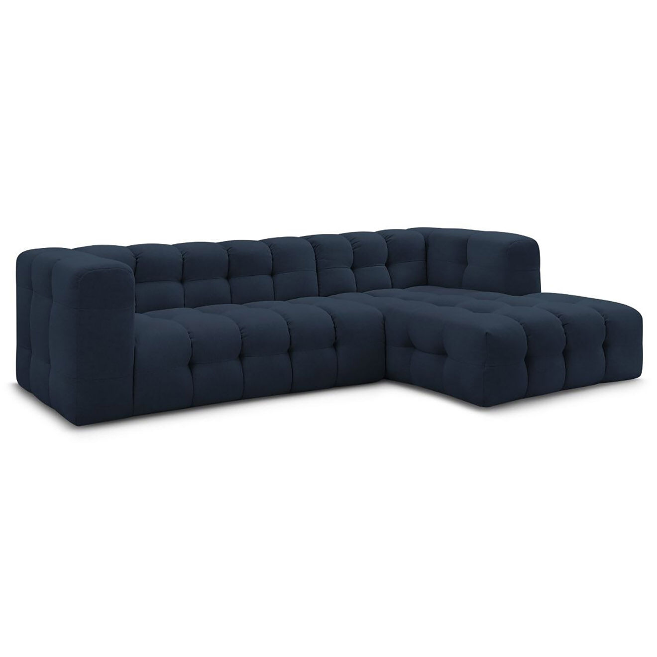 Bobochic Canapé d'angle droit cloud bleu foncé - 288x184x75 cm