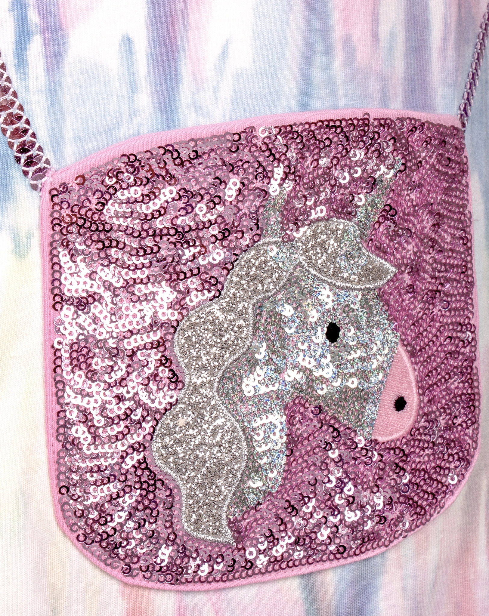 Shirtkleid BATIK UNICORN mit Pailletten in bunt