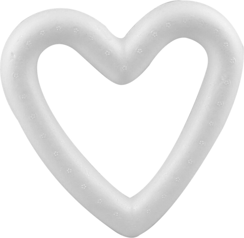 Hjerte - B 13,5 CM - Hvid - 1 Stk