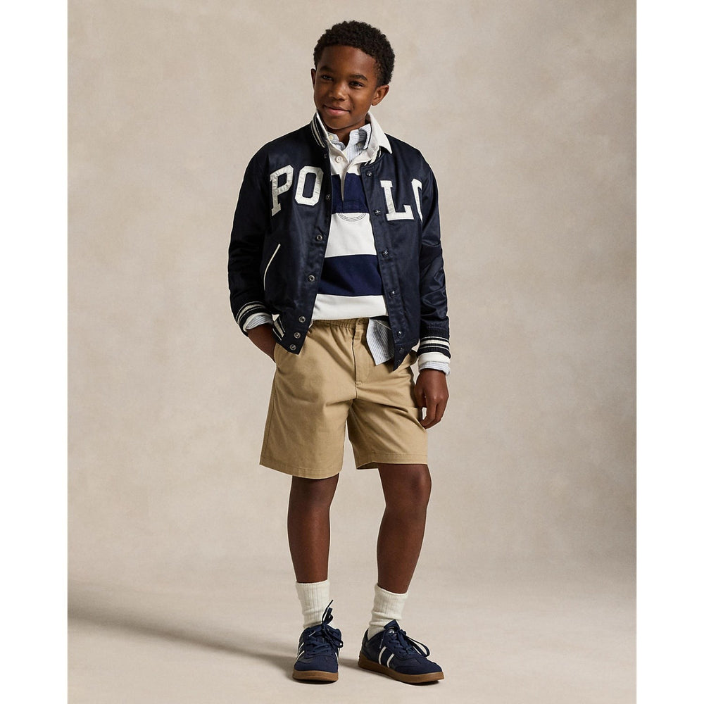 Køb Polo Ralph Lauren White/Cruise Navy Boy Rugby L/S T-Shirt
