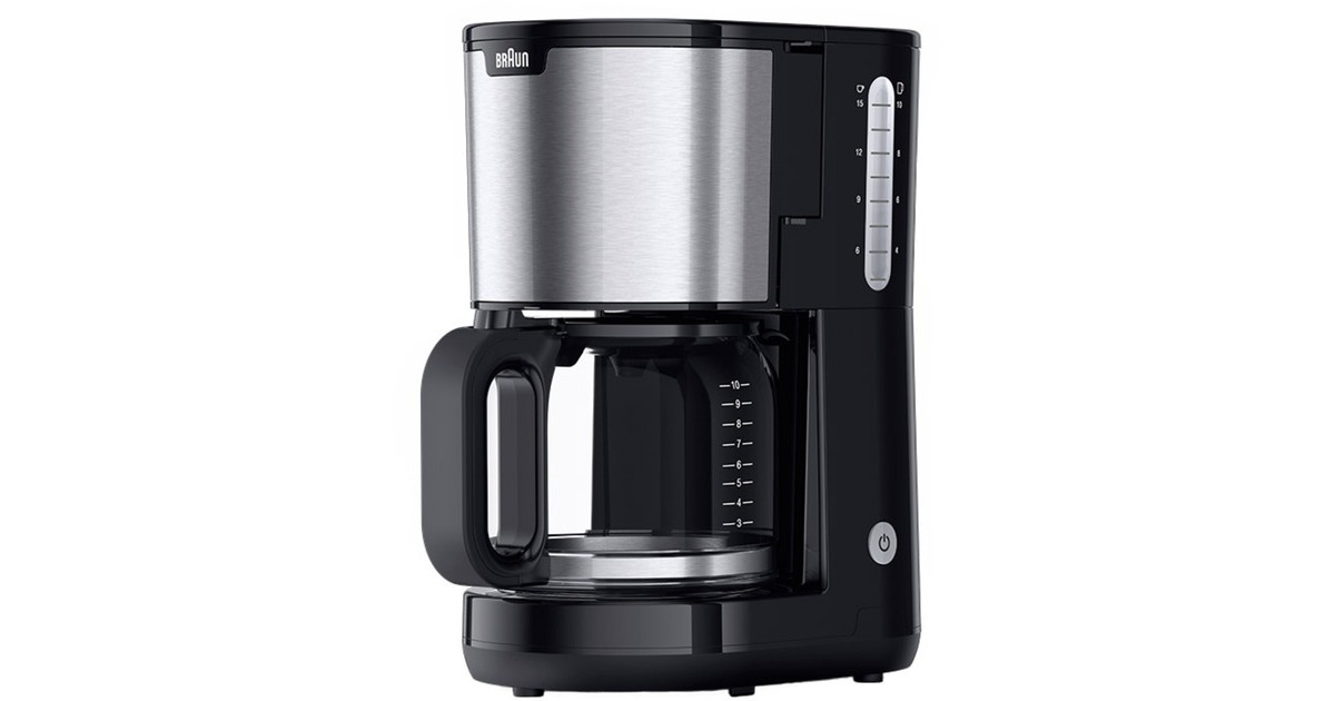 BraunPurShine series 1 KF 1500 BK koffiefiltermachine  (Zwart/geborsteld rvs)