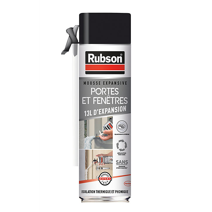 Mousse expansive Rubson Portes et Fenêtres aérosol 500ml