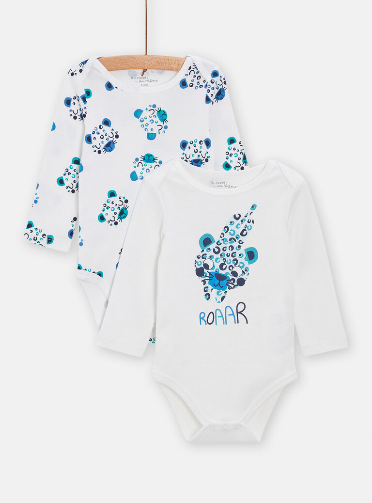 Lot de 2 body manches longues imprimés pour bébé garçon