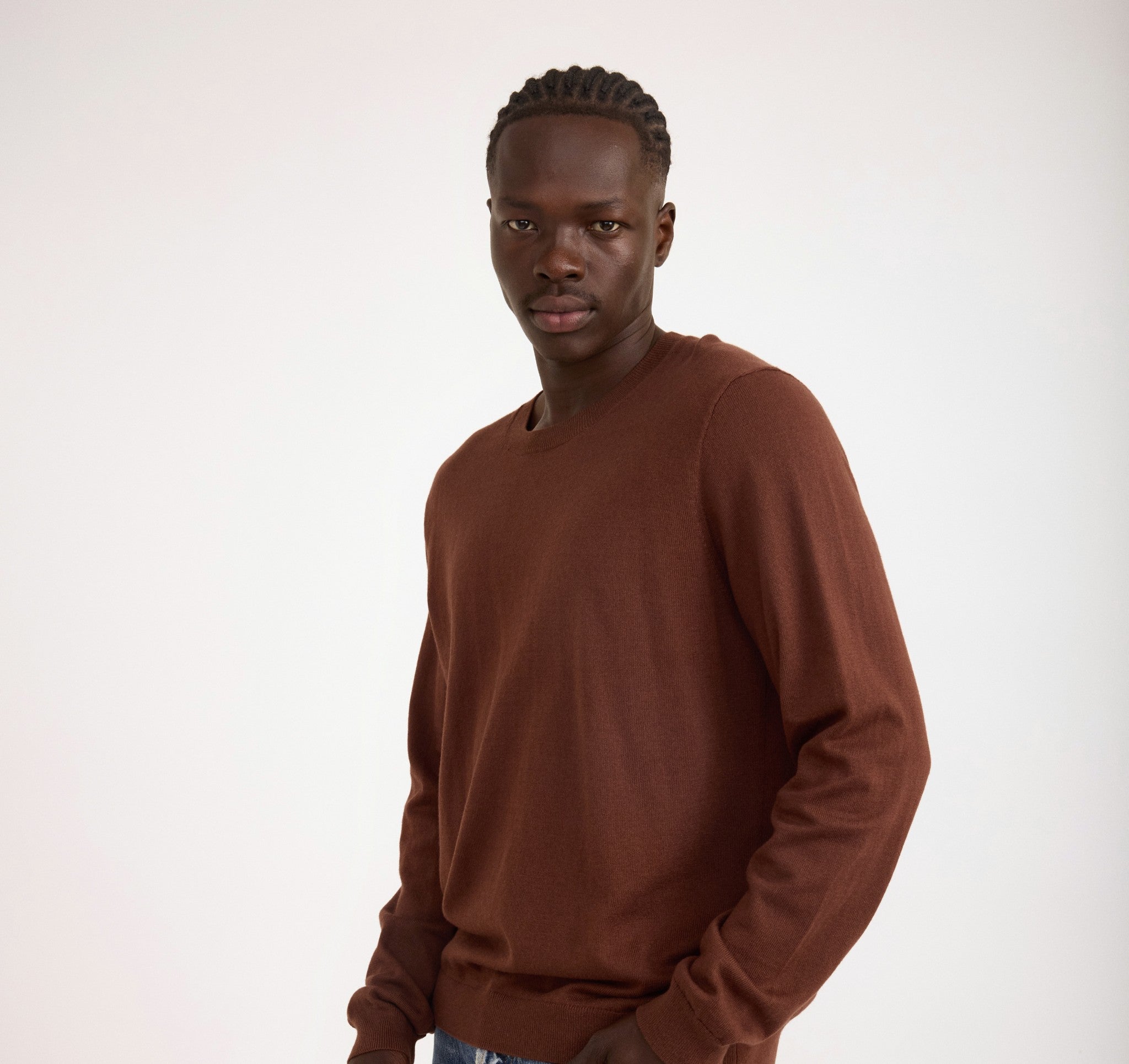 COTTON<br>Soft Knit Crewneck Sweater