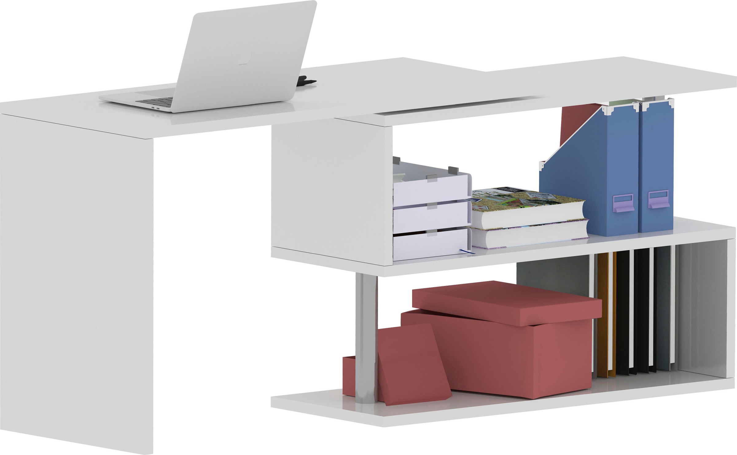 INOSIGN Schreibtisch »Volta, Made in Italy« multifunktional - als Computertisch, Eckschreibtisch oder Sideboard