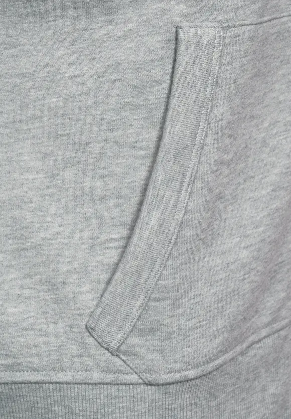 Sweatjacke mit Kapuze - silver grey melange