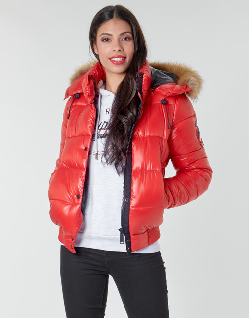 Superdry - HIGH SHINE TOYA BOMBER - Rouge