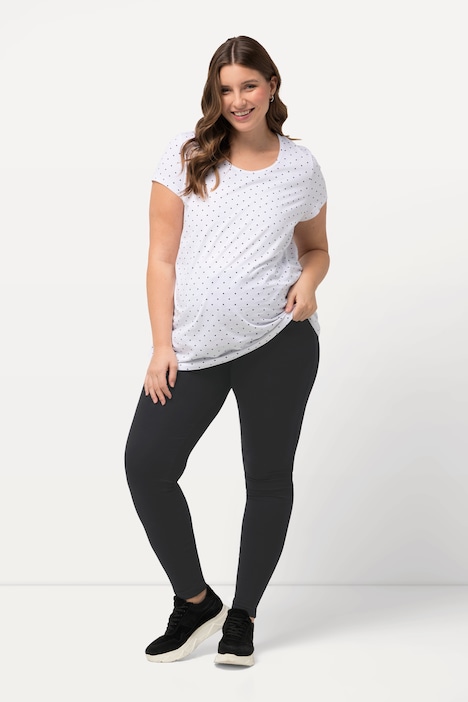 Bellieva-Jersey Leggings, Komfortbund, Biobaumwolle